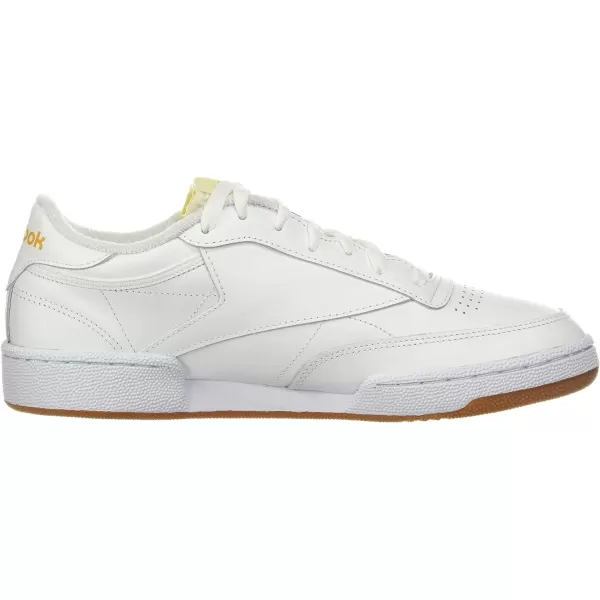 Reebok Unisex Club C 85 SneakerWhitePale YellowBright Ochre