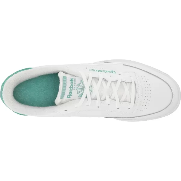 Reebok Unisex Club C 85 SneakerWhitePure GreySemi Future Teal