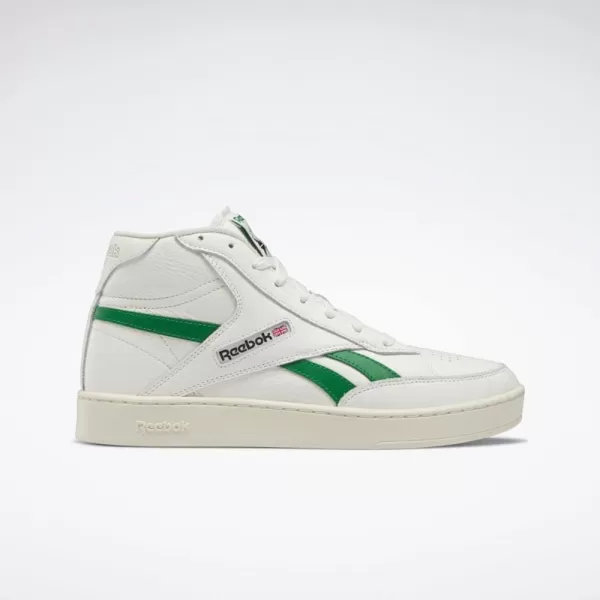 Reebok UnisexAdult Club C Form High Top SneakerChalkAlabasterGlen Green