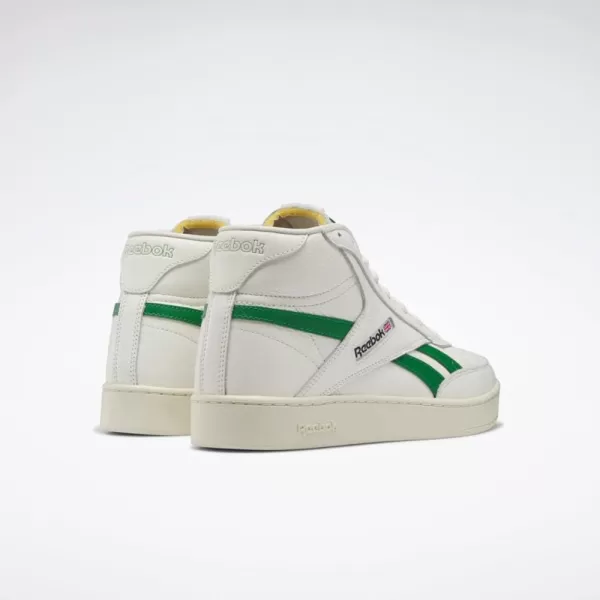 Reebok UnisexAdult Club C Form High Top SneakerChalkAlabasterGlen Green