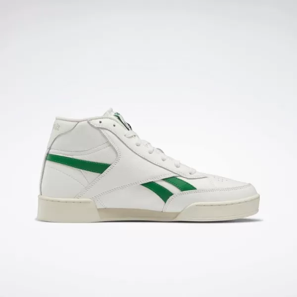 Reebok UnisexAdult Club C Form High Top SneakerChalkAlabasterGlen Green