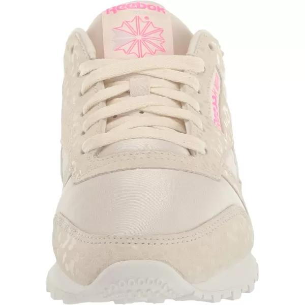 Reebok Womens Classic Leather SneakerAlabasterChalkQuartz Glow