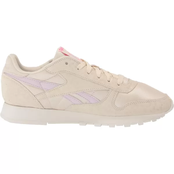 Reebok Womens Classic Leather SneakerAlabasterChalkQuartz Glow