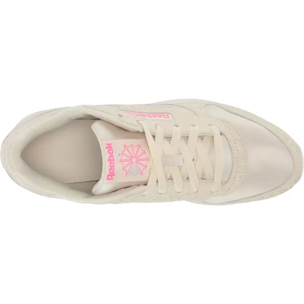 Reebok Womens Classic Leather SneakerAlabasterChalkQuartz Glow