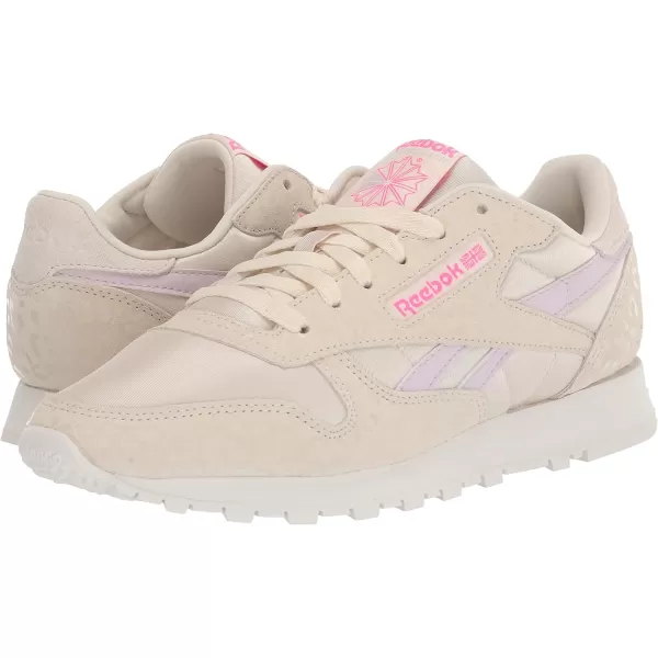 Reebok Womens Classic Leather SneakerAlabasterChalkQuartz Glow