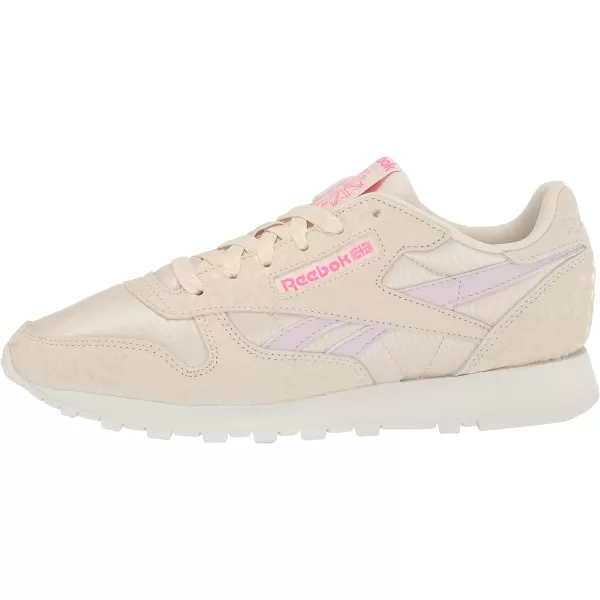 Reebok Womens Classic Leather SneakerAlabasterChalkQuartz Glow