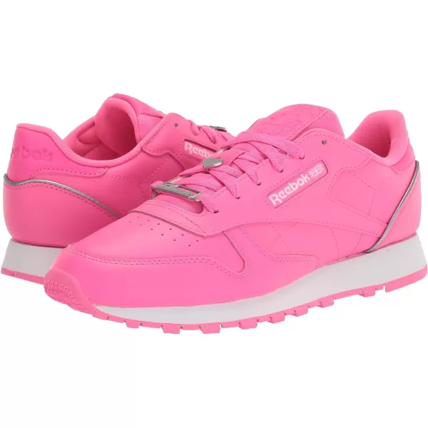 Reebok Womens Classic Leather SneakerAtomic PinkWhitePewter