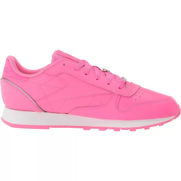 Reebok Womens Classic Leather SneakerAtomic PinkWhitePewter