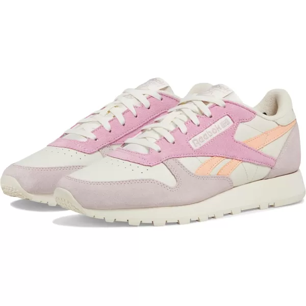 Reebok Womens Classic Leather SneakerBonePeach GlowAshen Lilac