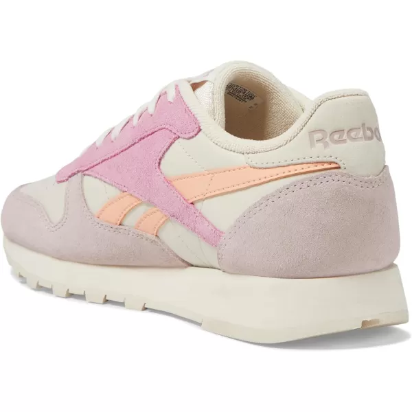 Reebok Womens Classic Leather SneakerBonePeach GlowAshen Lilac