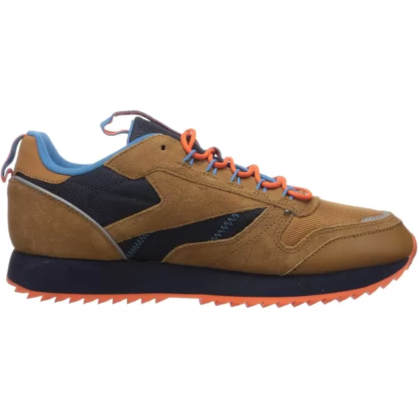 Reebok Womens Classic Leather SneakerBrownNavyCyan