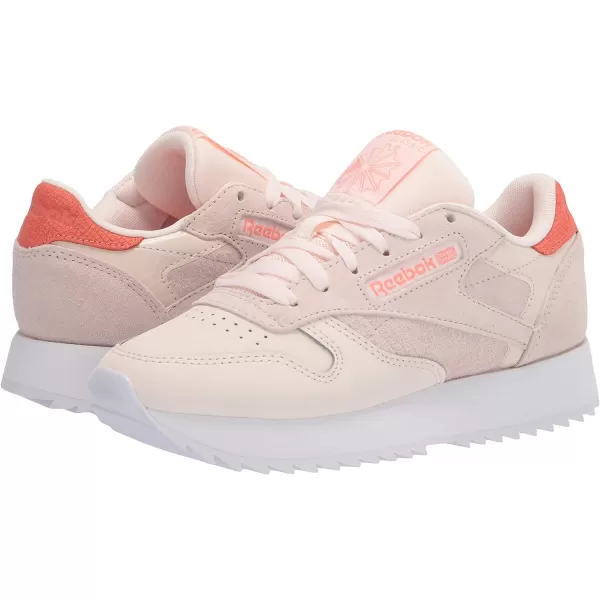 Reebok Womens Classic Leather SneakerCeramic PinkTwisted CoralWhite