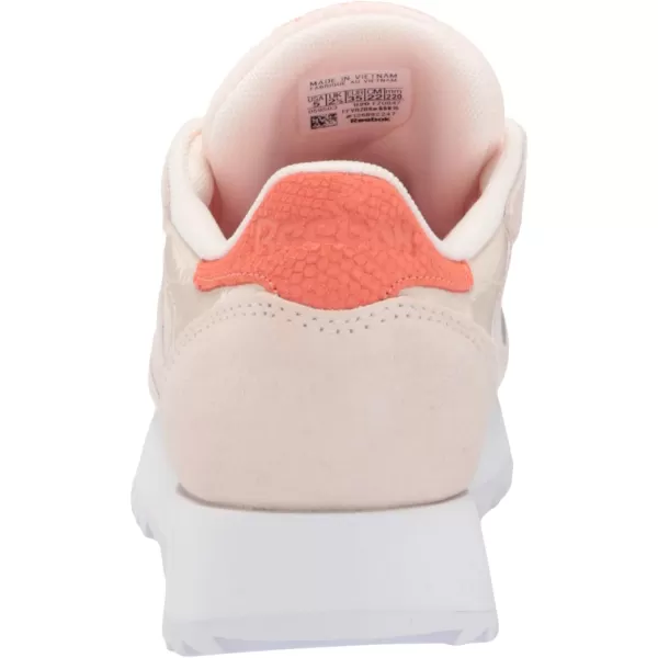 Reebok Womens Classic Leather SneakerCeramic PinkTwisted CoralWhite