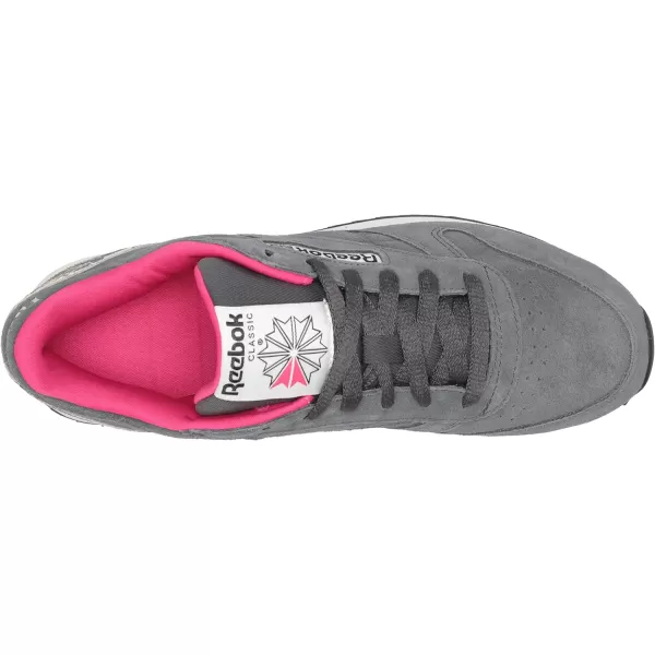 Reebok Womens Classic Leather SneakerCold GreyChalkPursuit Pink