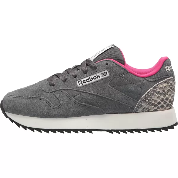 Reebok Womens Classic Leather SneakerCold GreyChalkPursuit Pink