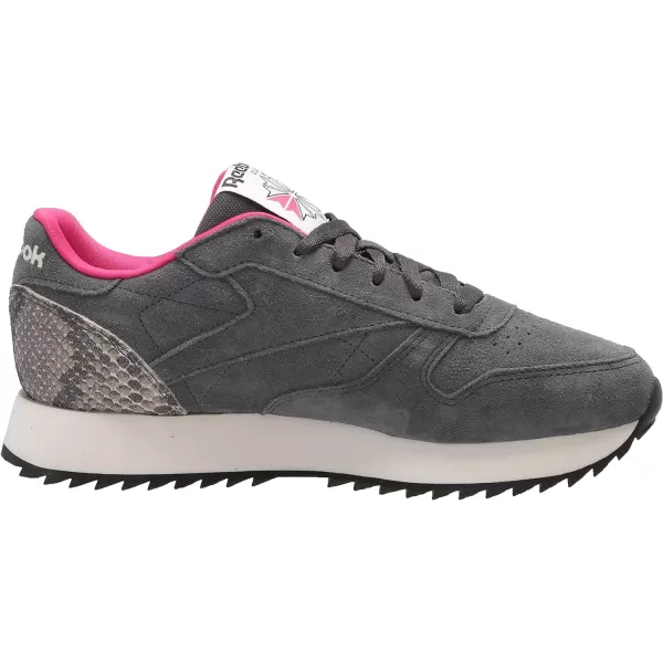 Reebok Womens Classic Leather SneakerCold GreyChalkPursuit Pink