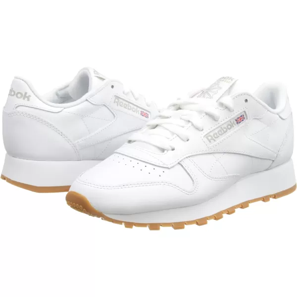 Reebok Womens Classic Leather SneakerFtwr White Pure Grey 3 Reebok Rubber Gum 03