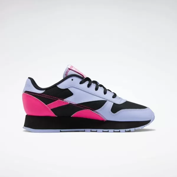 Reebok Womens Classic Leather SneakerLilac GlowProud PinkBlack