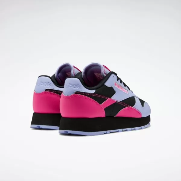 Reebok Womens Classic Leather SneakerLilac GlowProud PinkBlack