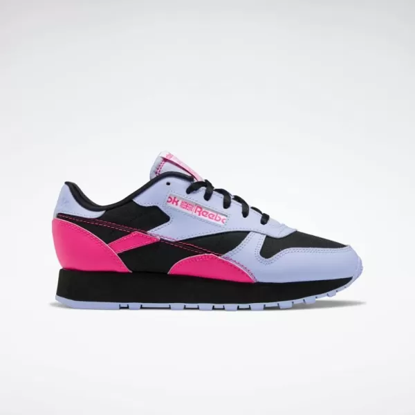 Reebok Womens Classic Leather SneakerLilac GlowProud PinkBlack