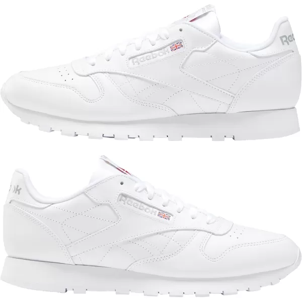 Reebok Womens Classic Leather SneakerUswhiteWhiteLt Grey