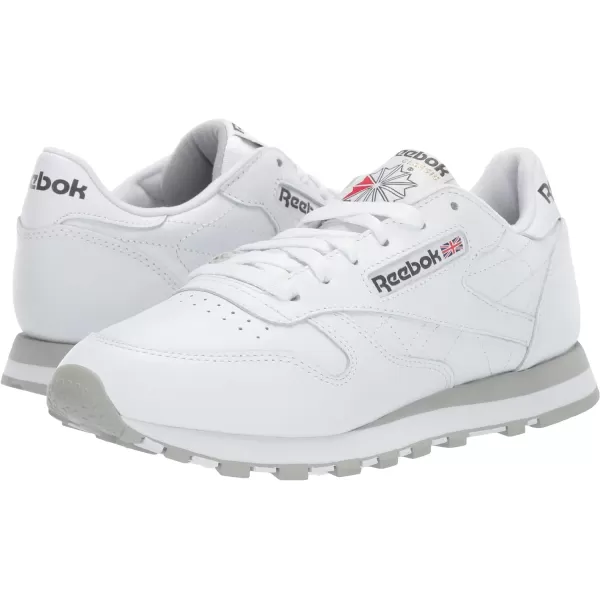 Reebok Womens Classic Leather SneakerUswhiteWhiteLt Grey