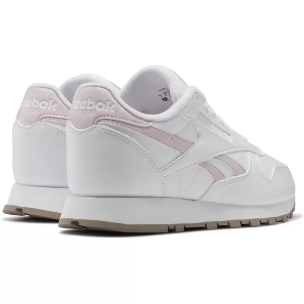 Reebok Womens Classic Leather SneakerVeganWhitePixel PinkTaupe