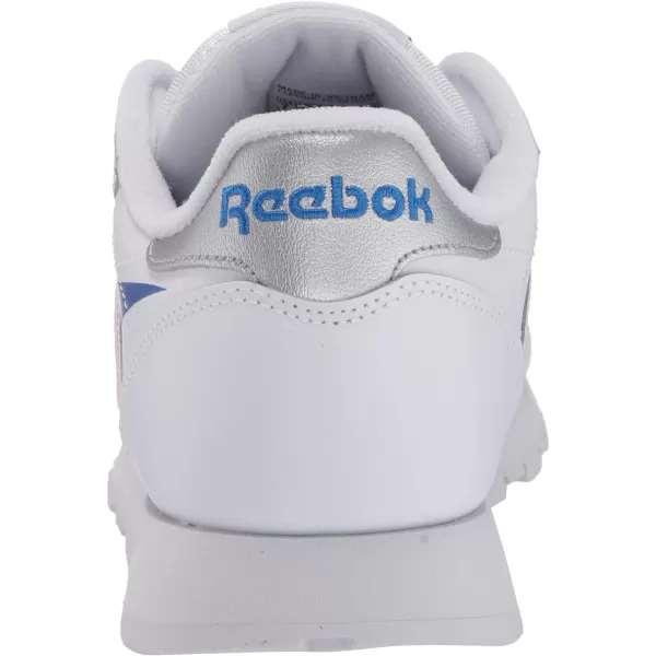 Reebok Womens Classic Leather SneakerWhiteHumble BlueJasmine Pink