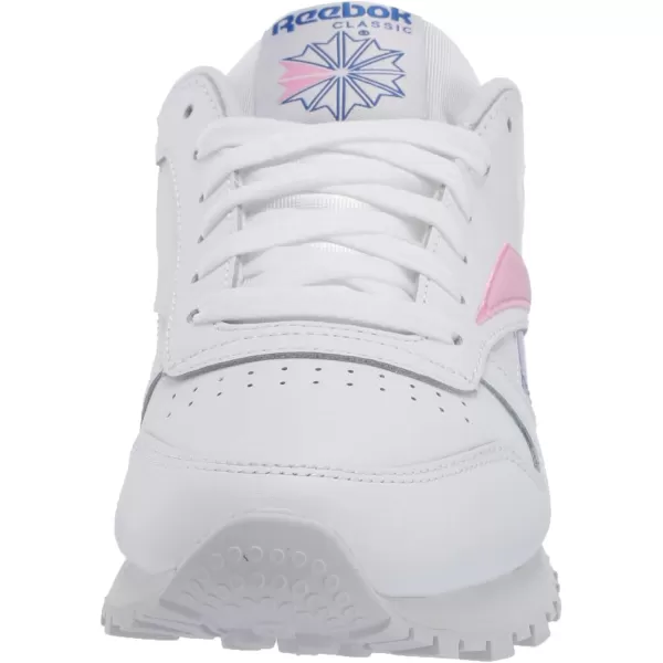 Reebok Womens Classic Leather SneakerWhiteHumble BlueJasmine Pink