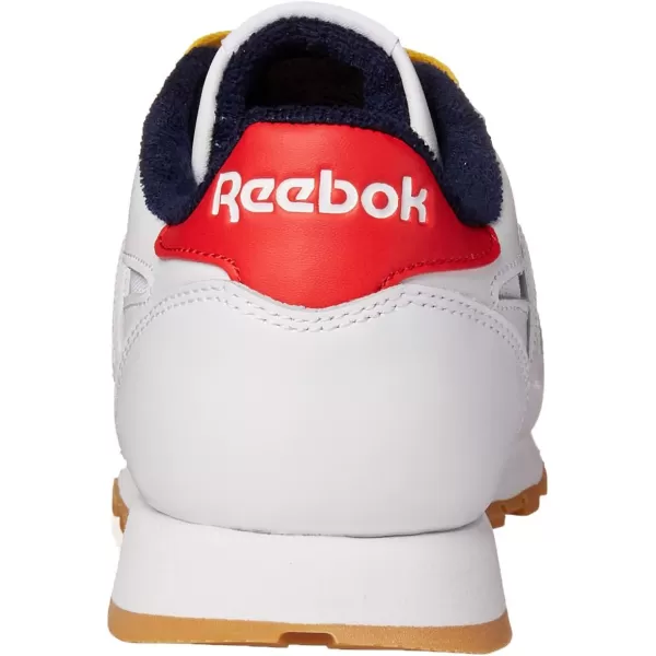 Reebok Womens Classic Leather SneakerWhiteRadiant RedCollegiate Navy