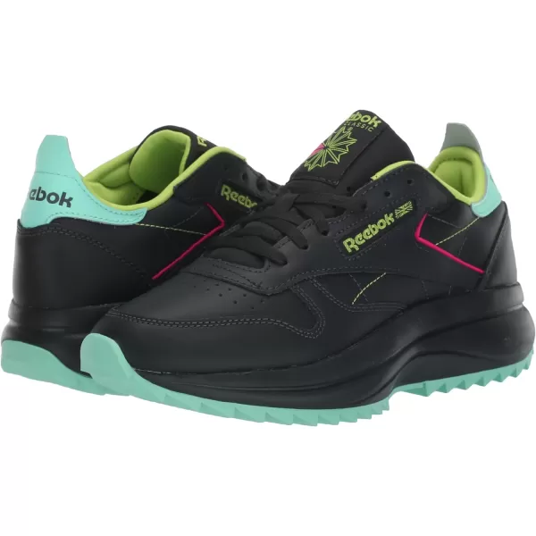 Reebok Womens Classic Leather Sp Extra SneakerPure GreyLaser Lime