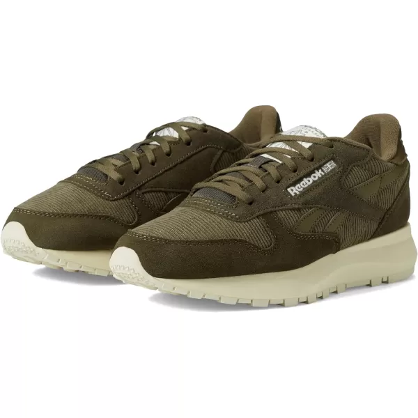 Reebok Womens Classic Leather Sp SneakerArmy GreenWhite