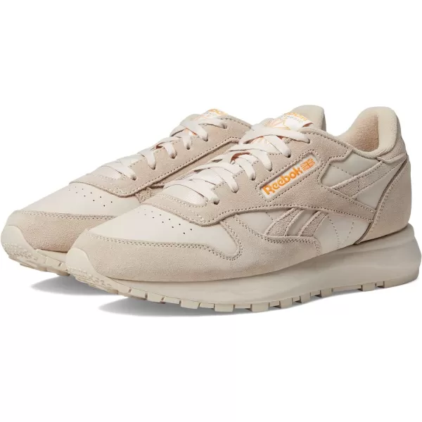 Reebok Womens Classic Leather Sp SneakerModern BeigeStuccoPeach Fuzz