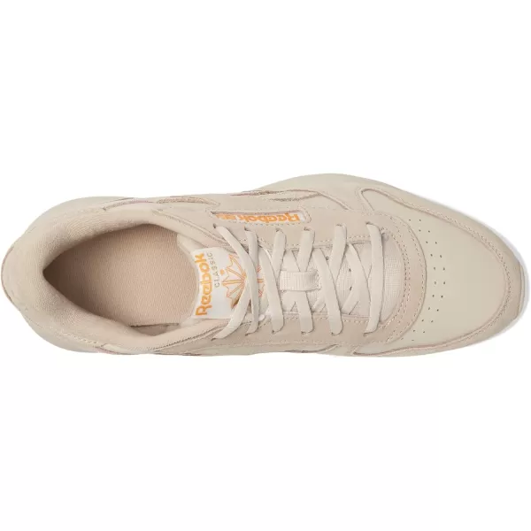 Reebok Womens Classic Leather Sp SneakerModern BeigeStuccoPeach Fuzz