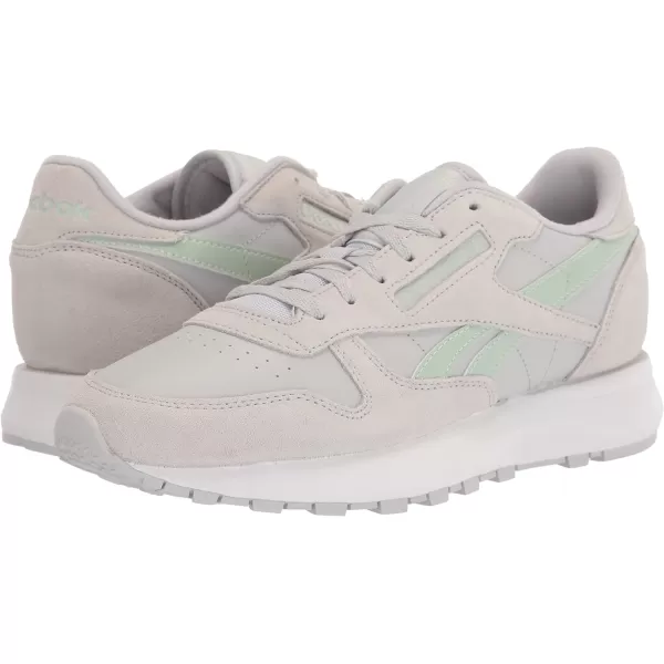 Reebok Womens Classic Leather Sp SneakerPure GreyLight Sage