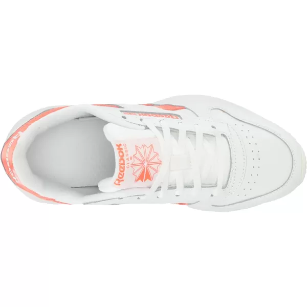 Reebok Womens Classic Leather Sp SneakerWhiteSemi Orange Flare