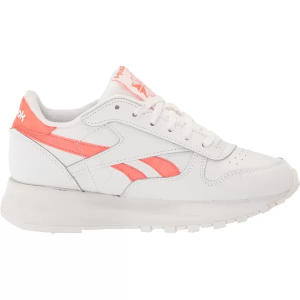 Reebok Womens Classic Leather Sp SneakerWhiteSemi Orange Flare