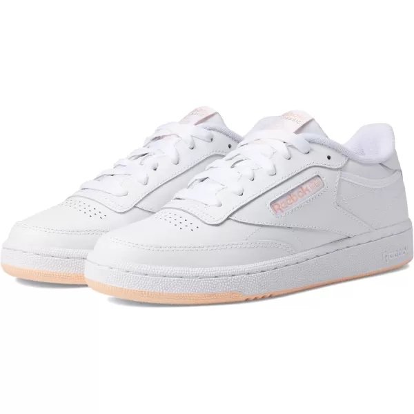 Reebok Womens Club C 85 SneakerWhiteAura Orange