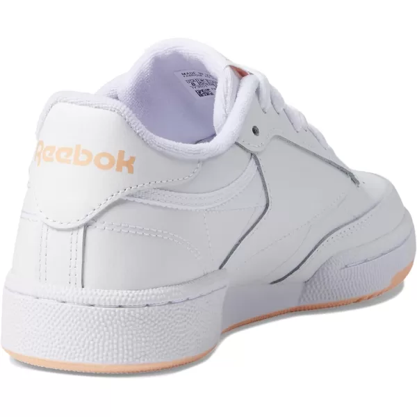 Reebok Womens Club C 85 SneakerWhiteAura Orange