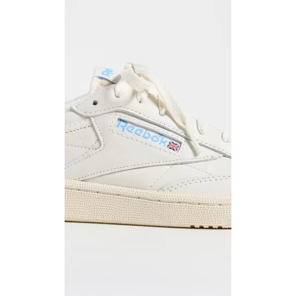 Reebok Womens Club C 85 Vintage Walking ShoeChalkAlabasterSky Blue