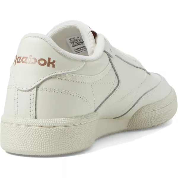 Reebok Womens Club C 85 Vintage Walking ShoeChalkChalkRose Gold