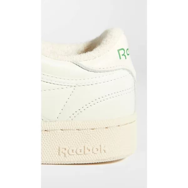 Reebok Womens Club C 85 Vintage Walking ShoeChalkGlen GreenPaperwhiteExcellent Red