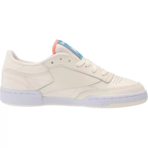 Reebok Womens Club C 85 Walking ShoeClassic WhiteFtwr WhiteTwisted Coral