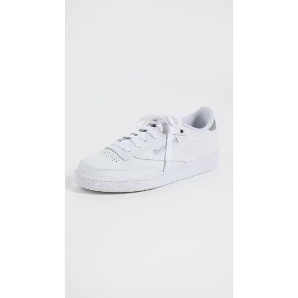 Reebok Womens Club C 85 Walking ShoeFtwr WhiteFtwr WhiteSilver Met