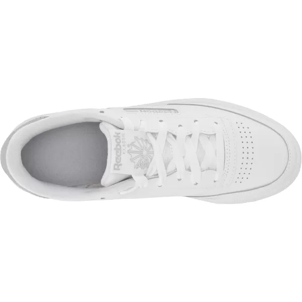 Reebok Womens Club C 85 Walking ShoeFtwr WhitePure Grey 3Silver Met