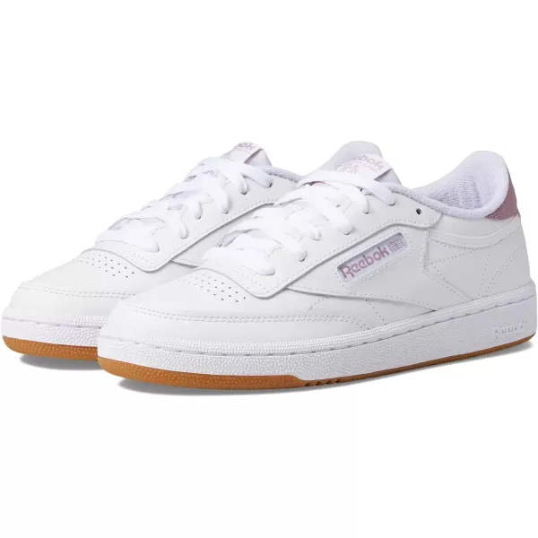 Reebok Womens Club C 85 Walking ShoeWhiteInfused Lilac