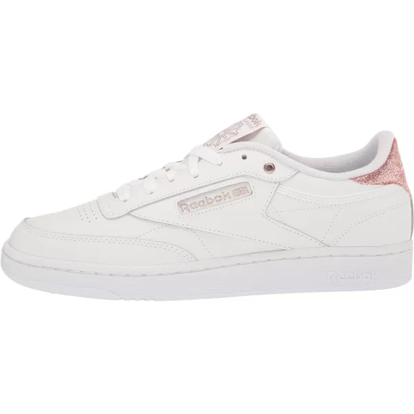 Reebok Womens Club C 85 Walking ShoeWhiteRose Gold