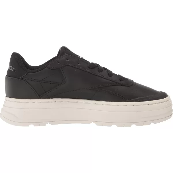 Reebok Womens Club C Double Geo SneakerBlackChalk