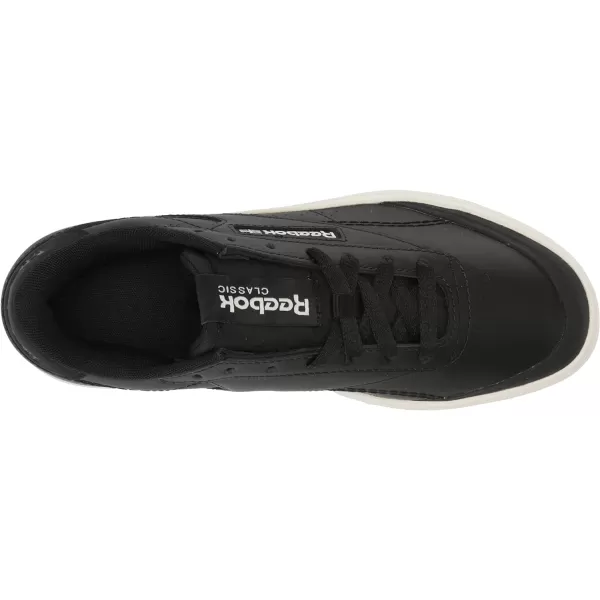 Reebok Womens Club C Double Geo SneakerBlackChalk