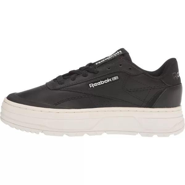 Reebok Womens Club C Double Geo SneakerBlackChalk